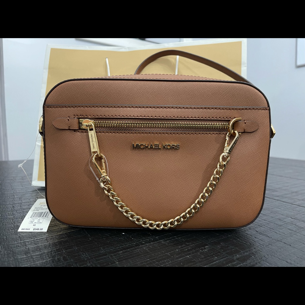 Michael Kors Crossbody Bag - Brown And Gold Nwt